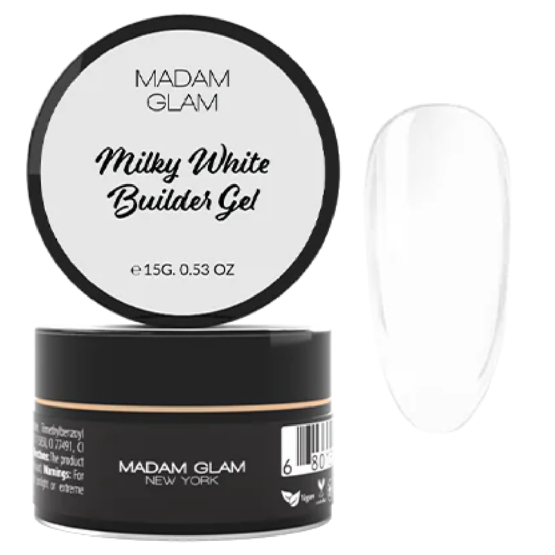Gel de construction BLANC DOUX - MILKY WHITE Builder Gel | MADAM GLAM