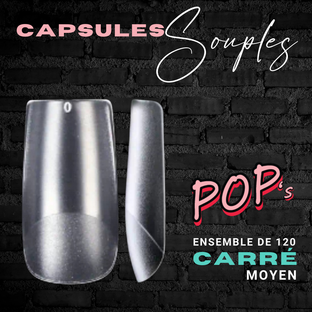 Capsules pleines souples | CARRÉ moyen | 120X