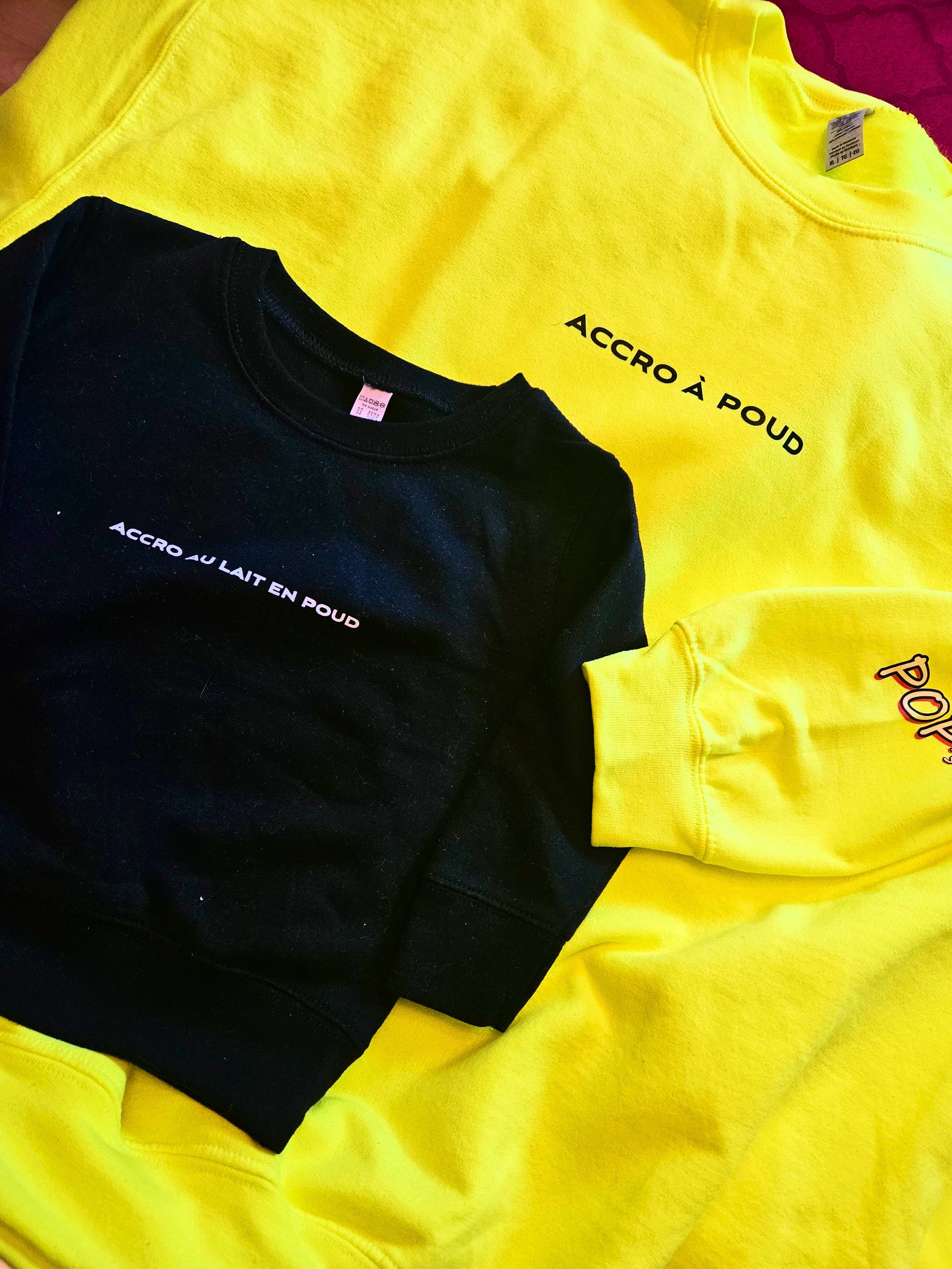 chandail cotton ’’ACCRO A POUD’’ | Choix de couleurs