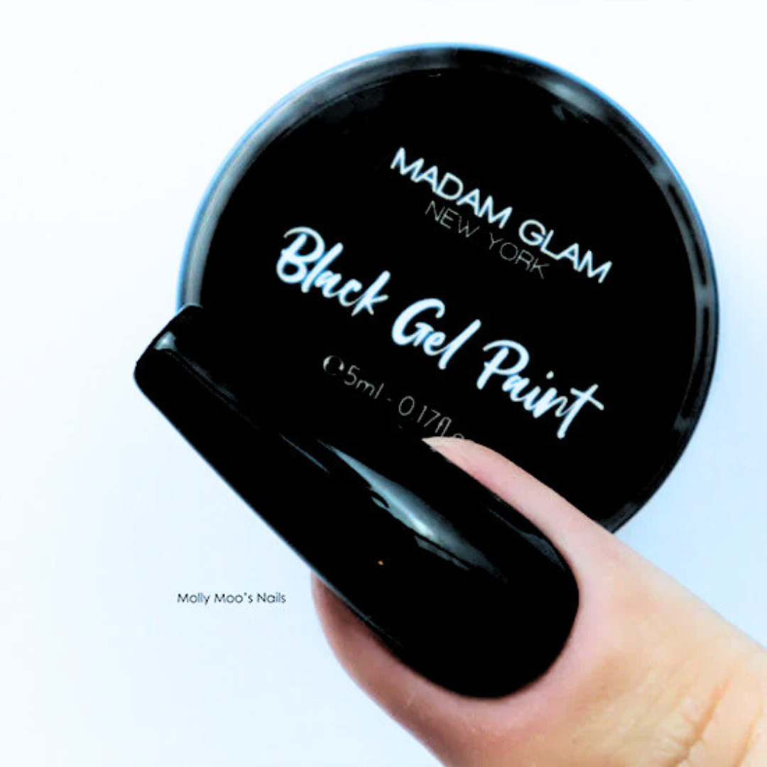 Gel paint NOIR | MADAM GLAM | NO WIPE - hautement pigmenté