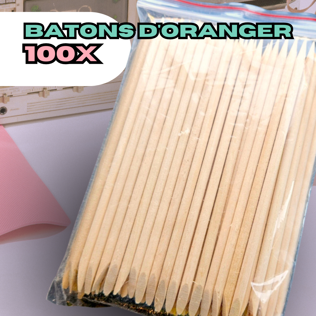 100x bâtons d’oranger jetables - pousse cuticules