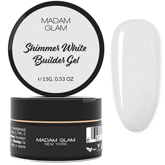 Gel de construction - Shimmer White Builder Gel  | MADAM GLAM