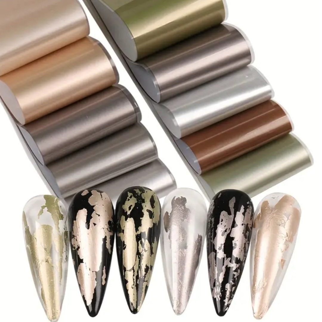 10x Foils métalliques mâts | couleurs de saison tendance | en sac