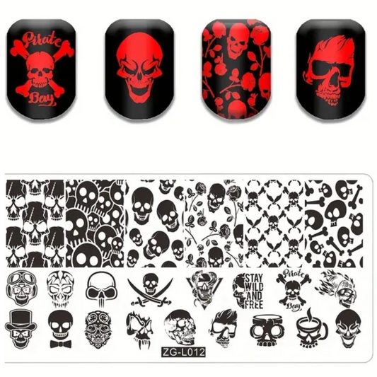 Plaquette stamping halloween | déco ongles - nails art 01