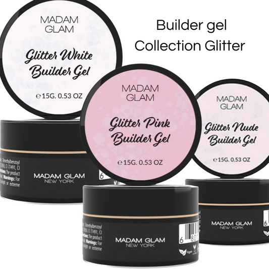 Gel construction Glitter | Builder gel UV | Collection Glitter | MADAM GLAM