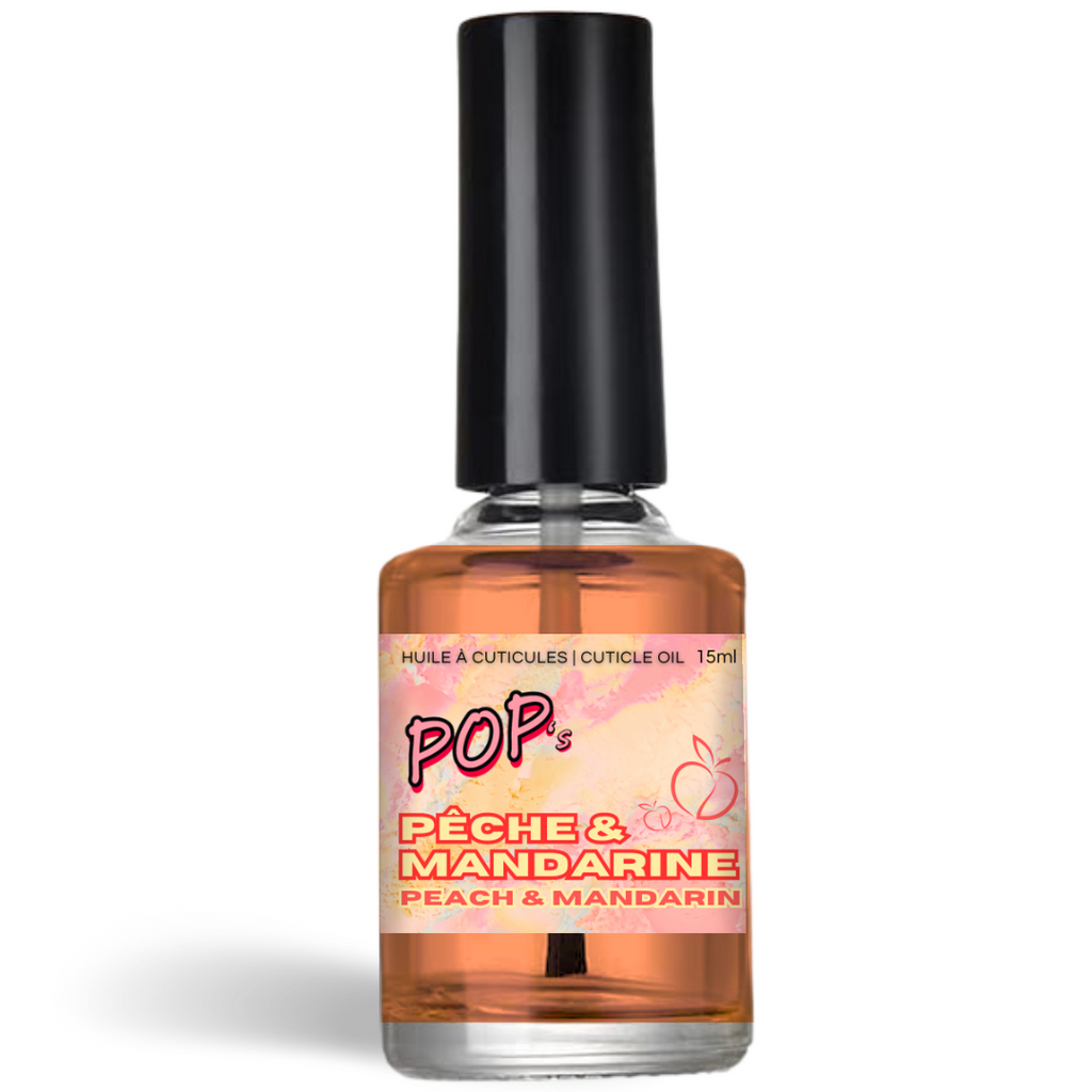 Huile à cuticule POP's | Mandarine & pêche | 15 ml