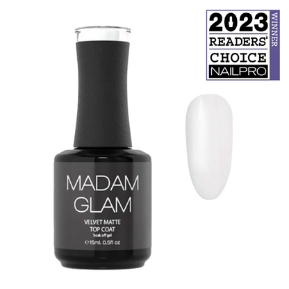 Velvet Matte | MAT top coat | Madam Glam **NAILPRO CHOICE AWARD''