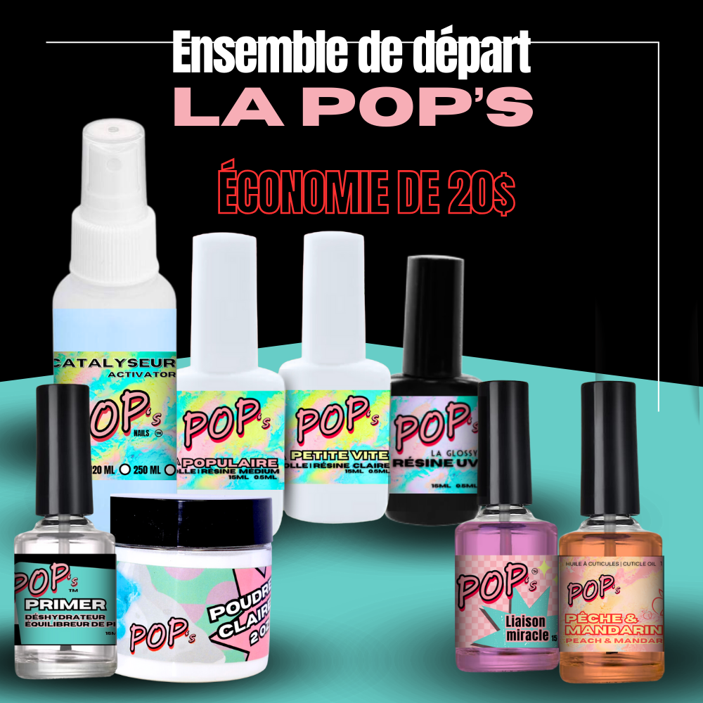 Ensemble de départ - Ongles résine & poudre - Starter kit LA POP'S
