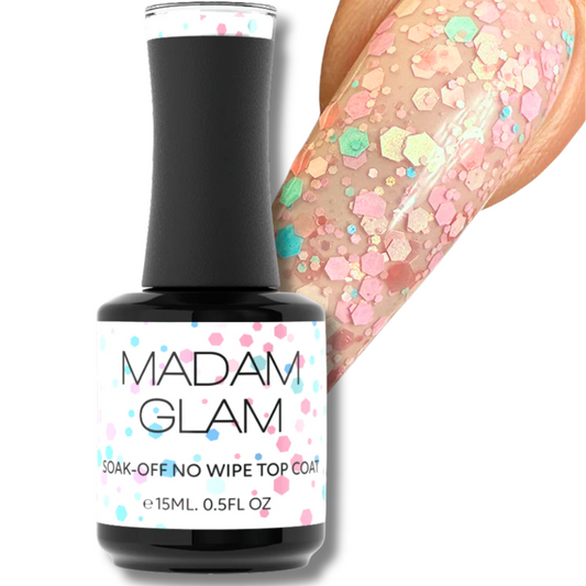 Top coat UV/LED Finition | LOVE sprinkles CONFETTIS 2025 | MADAM GLAM - Collection secret garden (Copie)