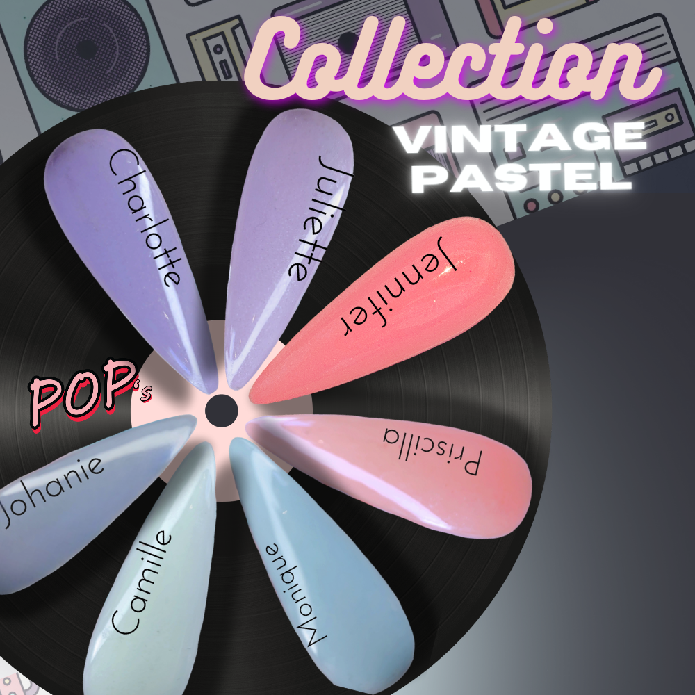 Collection VINTAGE PASTEL / collection complète - Poudres de couleurs POP'S pour résine et poudre