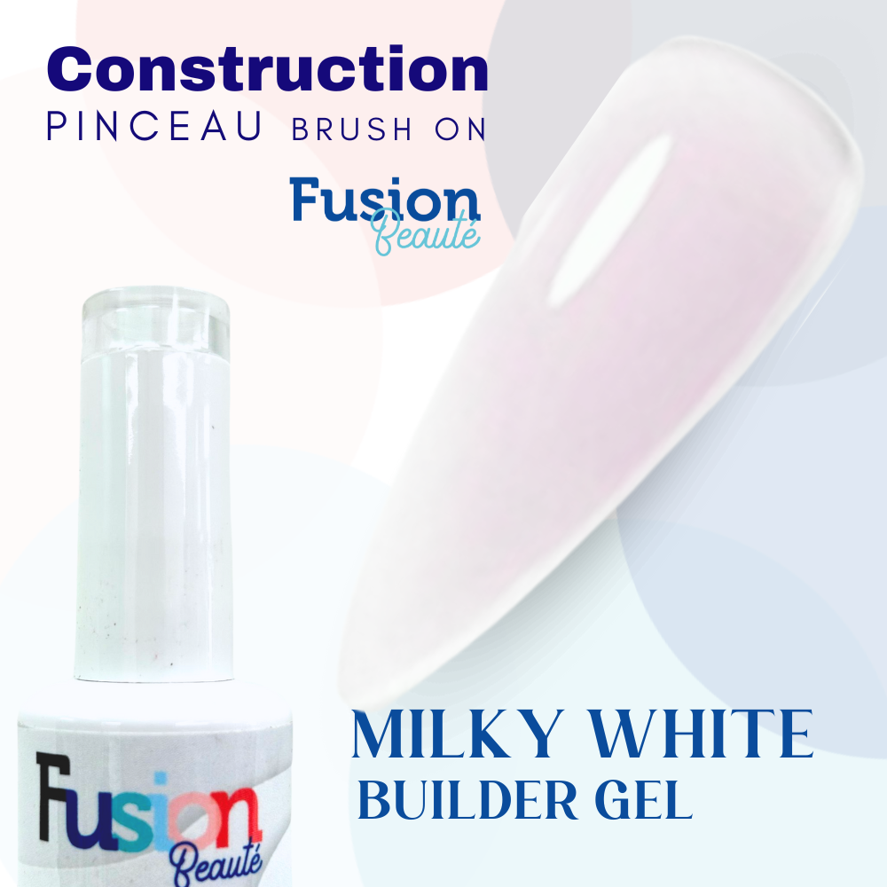 Gel de Construction Auto-Nivelant au Pinceau | BLANC DOUX | Builder Gel Brush On