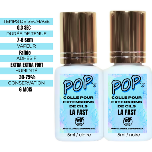 Colle à cil POP's | LA FAST 0.3sec | Claire ou noire | POP'S LASH GLUE (Copie)