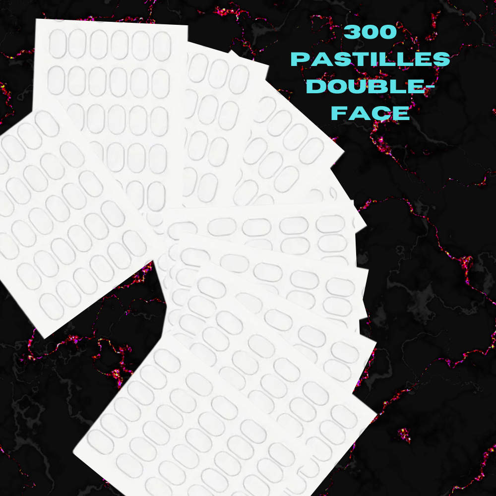 300pcs |Pastilles double-face pour support à Press