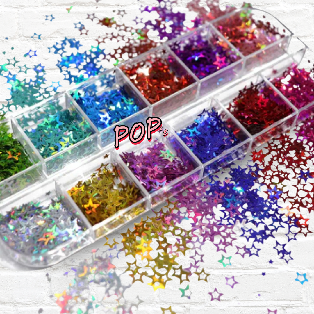 Coffret paillettes étoiles- intérieur vide - Nails art