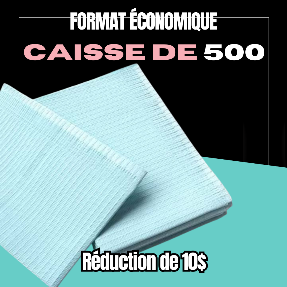 Bavettes de dentistes CAISSE 500 pcs