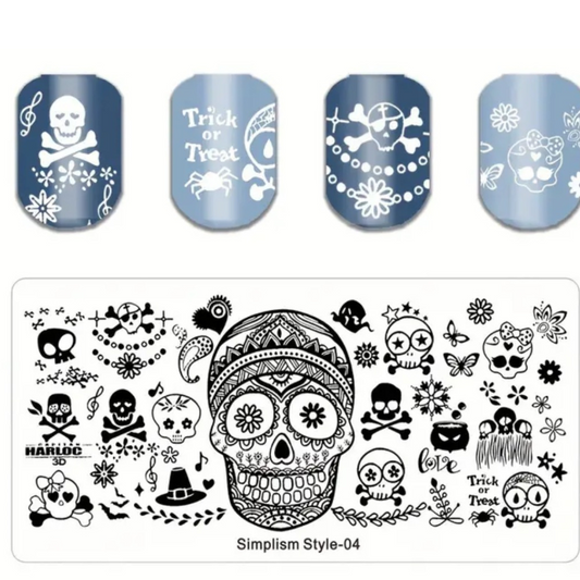 Plaquette stamping halloween | déco ongles - nails art 03