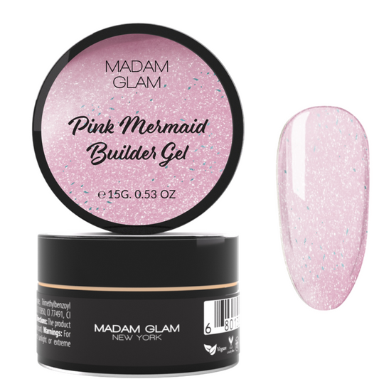 Builder Gel de construction | PINK MERMAID | MADAM GLAM | Auto-nivelant