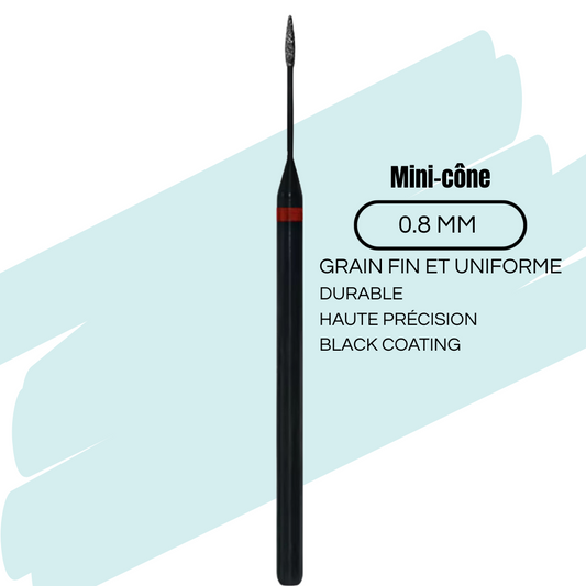 Embout | MINI-CÔNE | Précision extreme 0.8 mm | NOIR - haute qualité