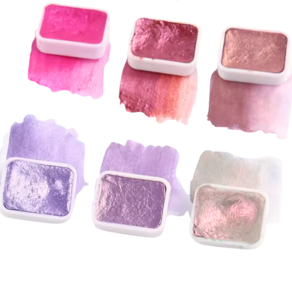 Aquarelle Teinte de rose - mauve printemps | peinture nail art