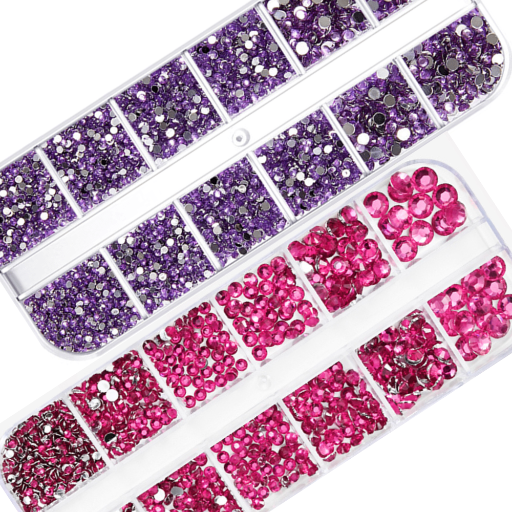 Coffret Strass Flash Été | Summer Rhinestones rond - grandeurs mix