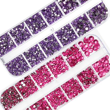 Coffret Strass Flash Été | Summer Rhinestones rond - grandeurs mix