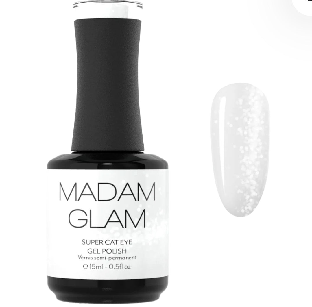 Holographique CAT EYE argent | vernis UV gel polish | Madam Glam