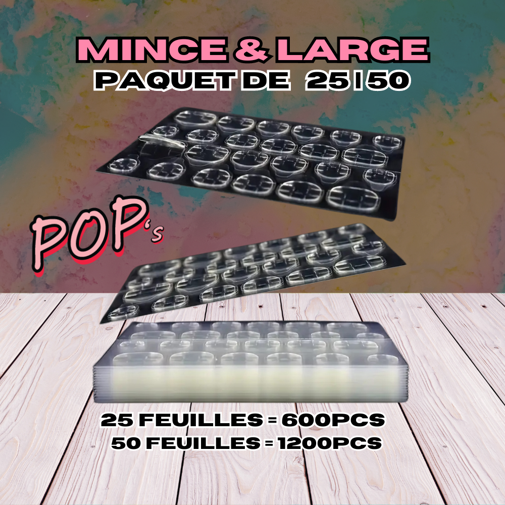 Adhesif POP’s double-face ULTRA MINCE & LARGE