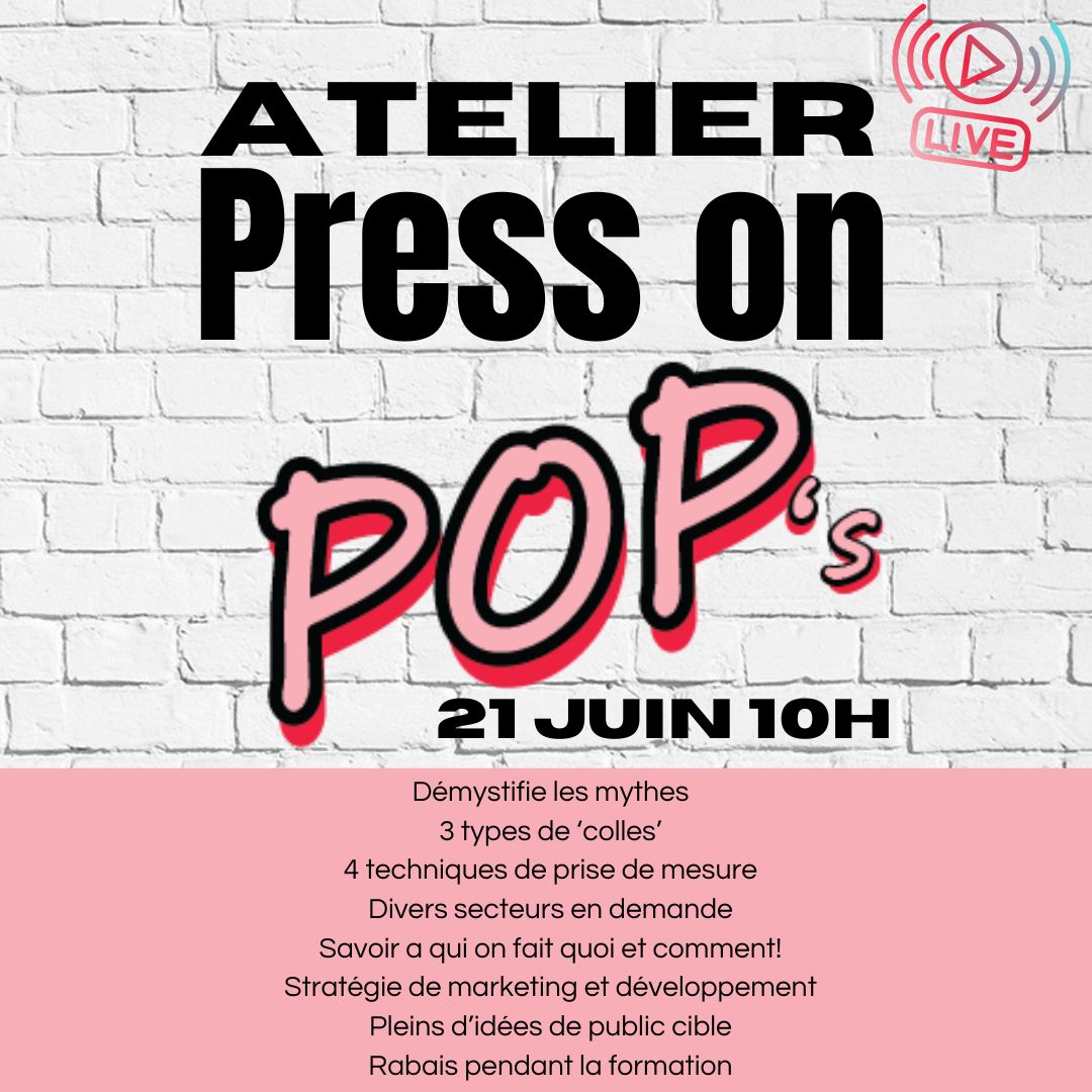 Atelier press-on 21 juin 10h - formation ongles