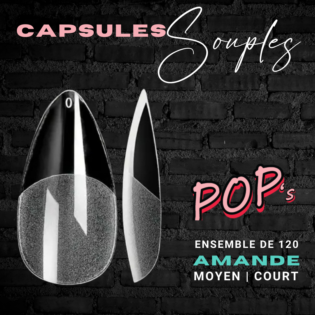 Capsules pleines souples | AMANDE moyen-court | 120X