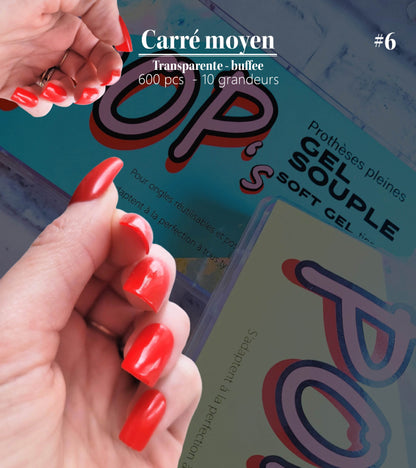 Capsules pleines gel souple - #6 Carré moyen