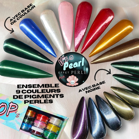 Ensemble de 9 pigments perlés | collection 01