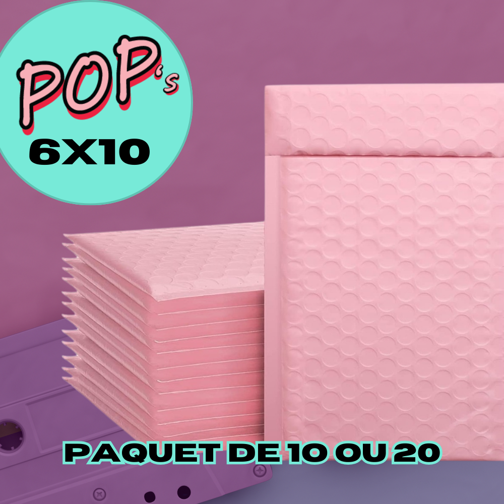 Envelopes à bulle pour Press On | 10 ou 20x | 6x10