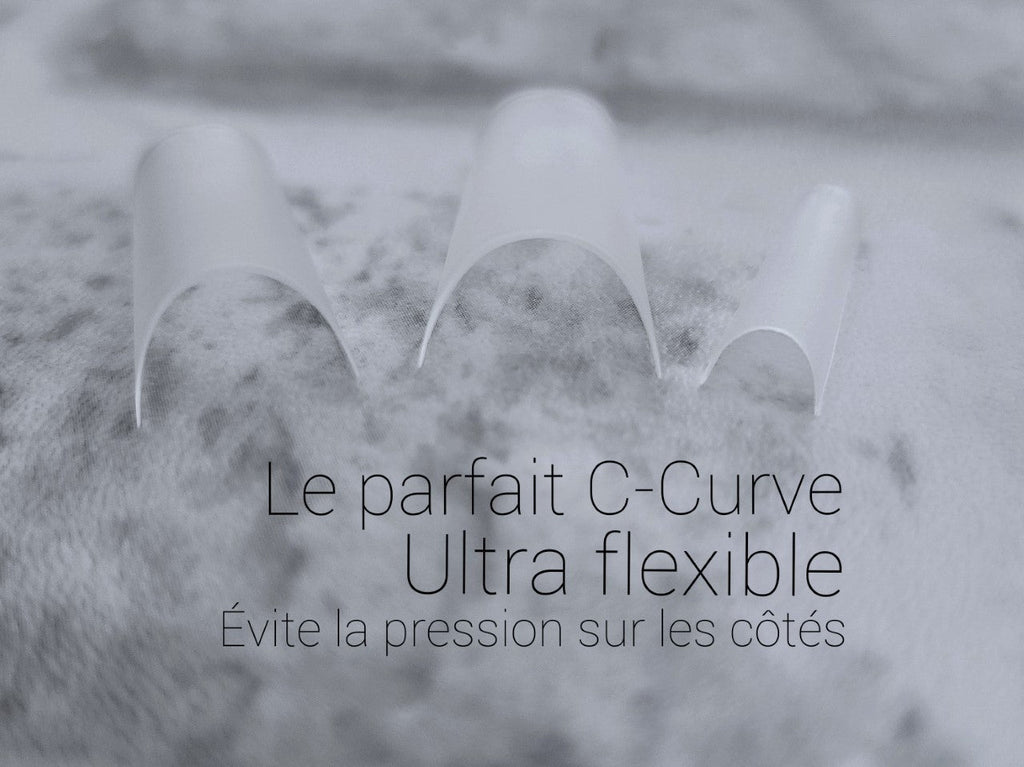 Flex Gel C-Curve Nail Tips - Ensemble de 12 tailles