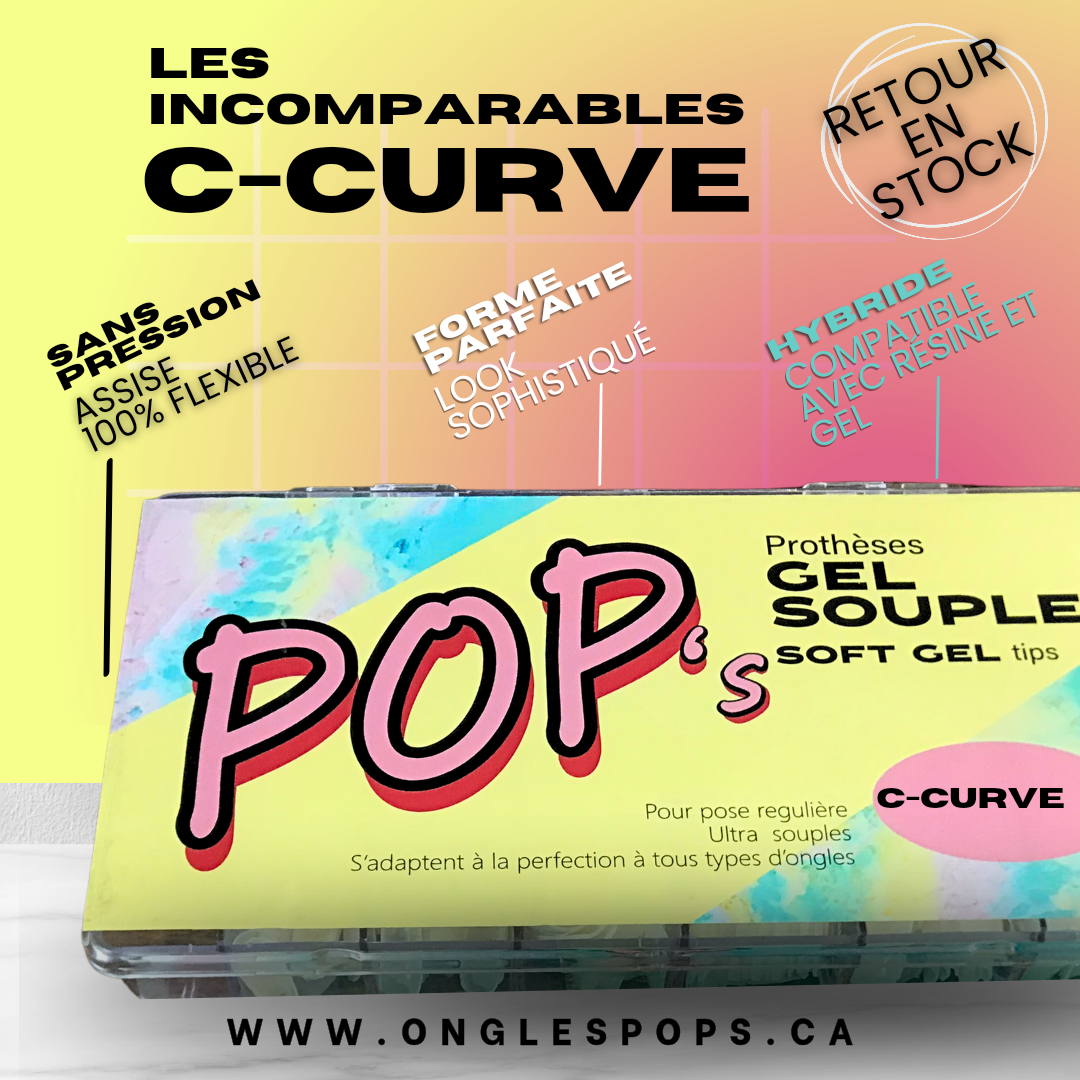 Flex Gel C-Curve Nail Tips - Ensemble de 12 tailles