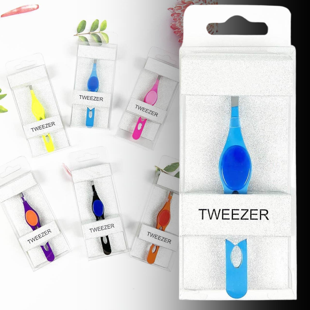 Lot REVENTE 4x pince à épiler TWEEZER - couleurs variées