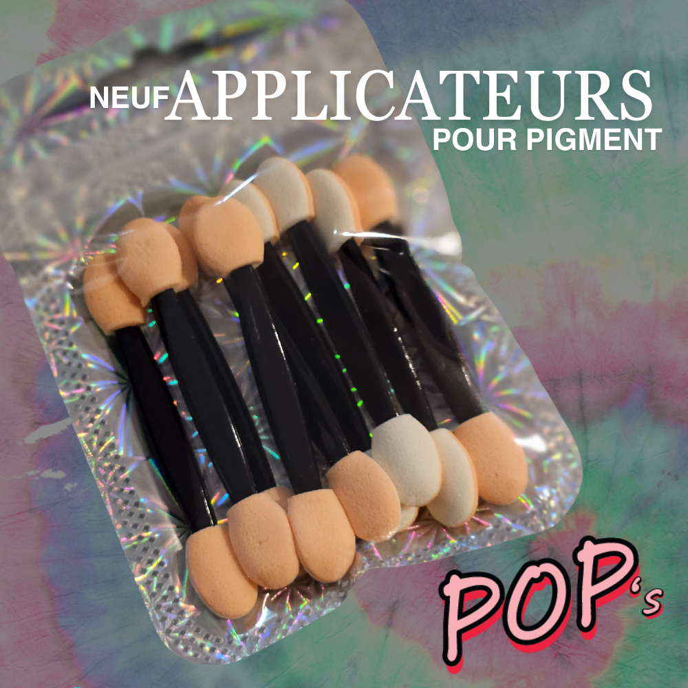 Neuf applicateurs pour pigments