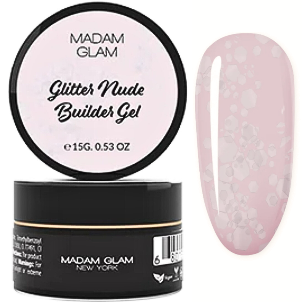 Gel construction Glitter | Builder gel UV | Collection Glitter | MADAM GLAM