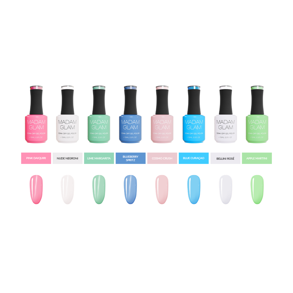 Collection Pastel Spritz |8 couleurs 15ml | MADAM GLAM