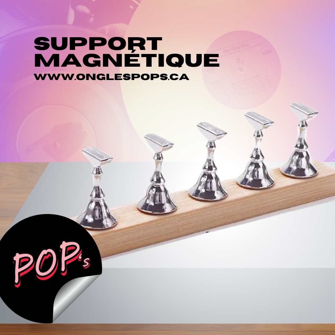 Support magnétique | base en bois | pour ongles - press